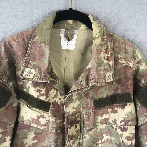 Vintage Italian Army Vegetato Jacket Mens Medium Camo Combat Military EI 2000s - Picture 6 of 15